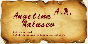Angelina Malušev vizit kartica